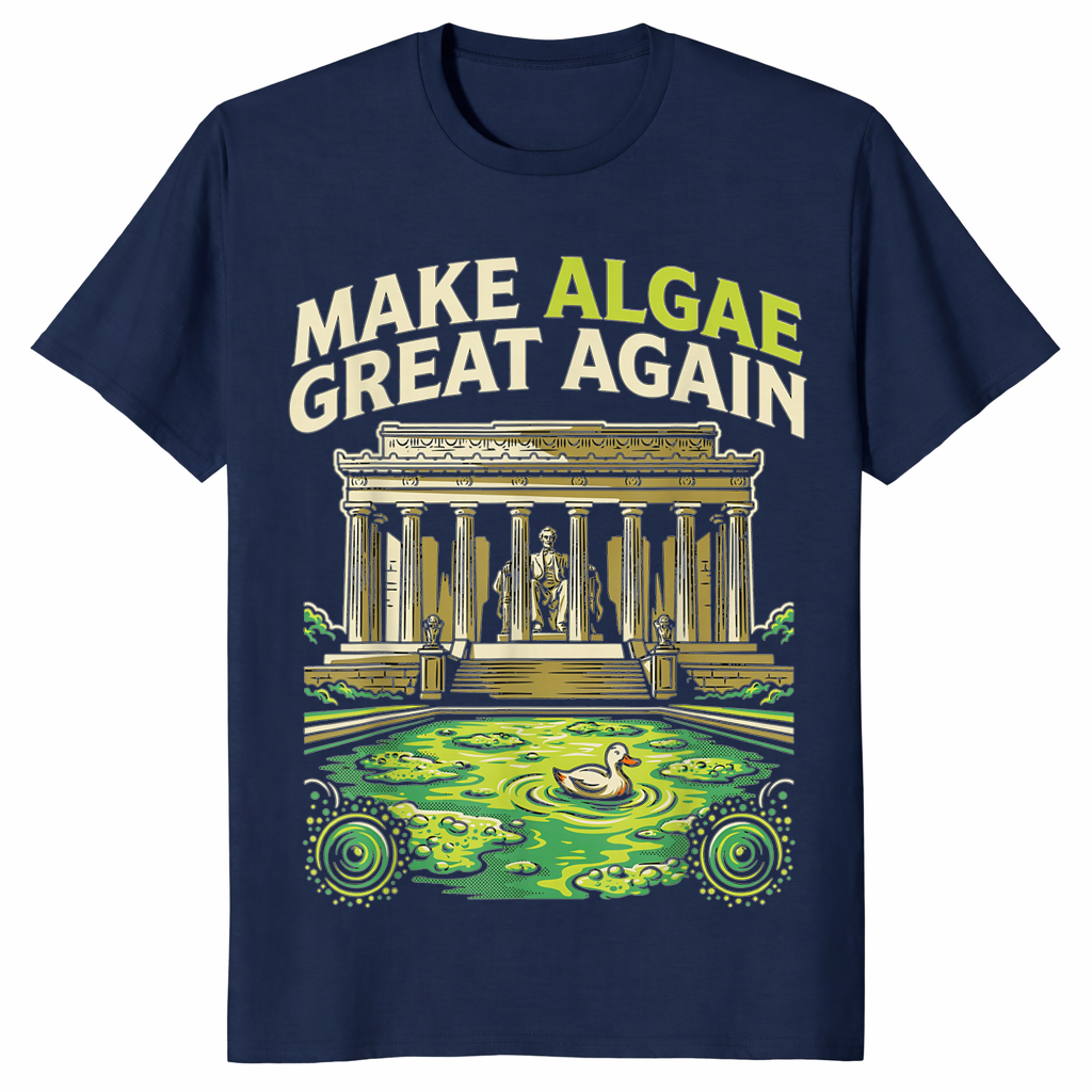Make Algae Great Again Funny Political Satire T-Shirt | 2026 Tee | Cuccico