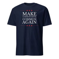 Make Common Sense Common Again T-shirt in navy color