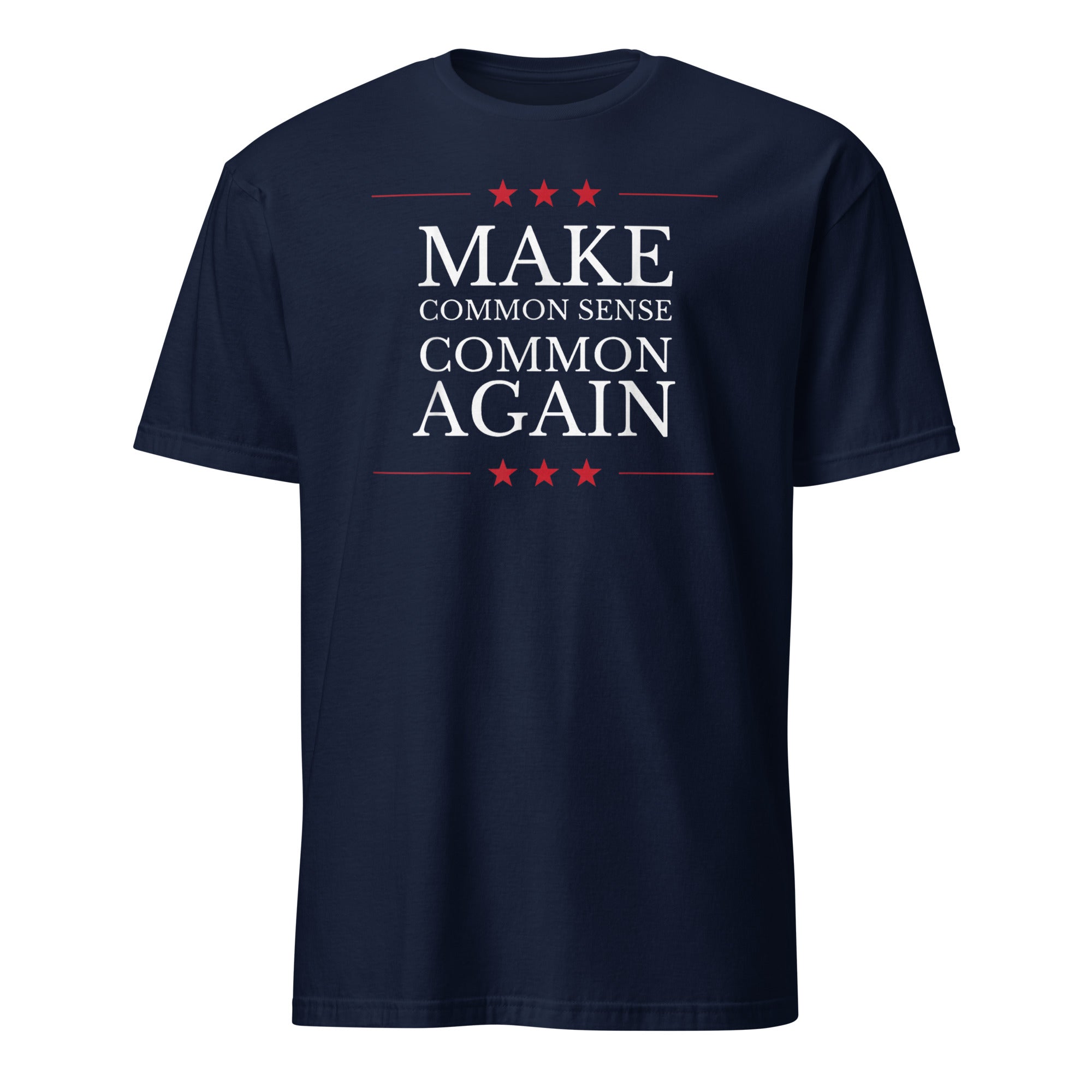 Make Common Sense Common Again T-shirt in navy color