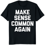 Make Sense Common Again parody tee in black by Cuccico