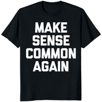 Make Sense Common Again parody tee in black by Cuccico