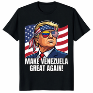 Make Venezuela Great Again Parody T-Shirt – Funny Trump Flag Political Tee | Cuccico