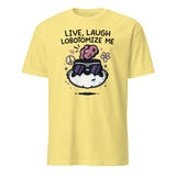 Cuccico Mandatoryfunday Live Laugh Lobotomy 2025 Shirt in Cornsilk color, vintage style humor tee