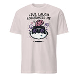 Cuccico Mandatoryfunday Live Laugh Lobotomy 2025 Shirt in Ice Grey, funny sarcastic t shirt