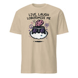 Cuccico Mandatoryfunday Live Laugh Lobotomy 2025 Shirt in Sand color, funny dark humor tee