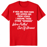 Mars and Venus shirt with funny other genders joke