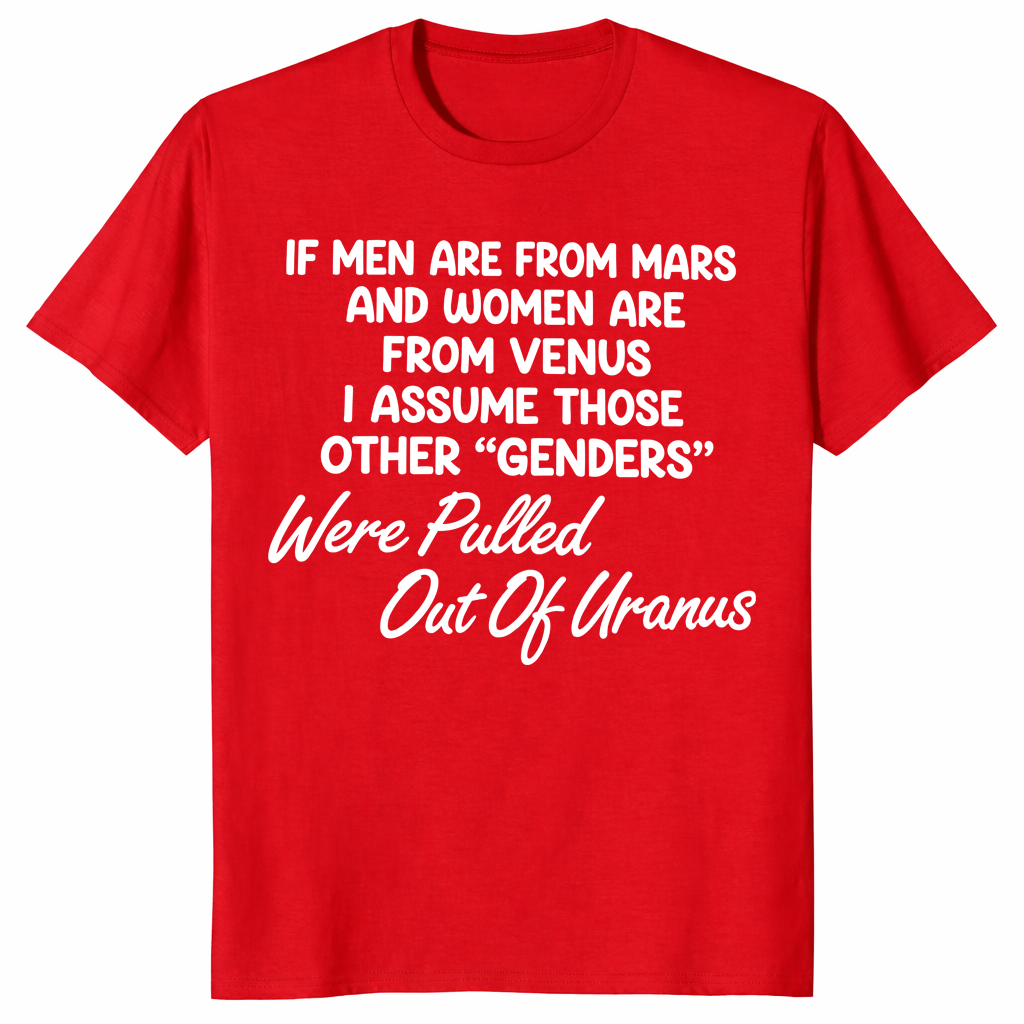 Mars and Venus shirt with funny other genders joke