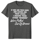 Mars and Venus shirt, planet pun LGBTQ friendly unisex T-shirt