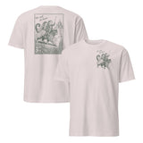 Frog engagement shirt in ice grey with medieval couple illustration