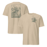 Medieval Frog Engagement Shirt in sand with whimsical engagement frog artwork