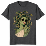 Medusa halloween shirt in dark heather grey