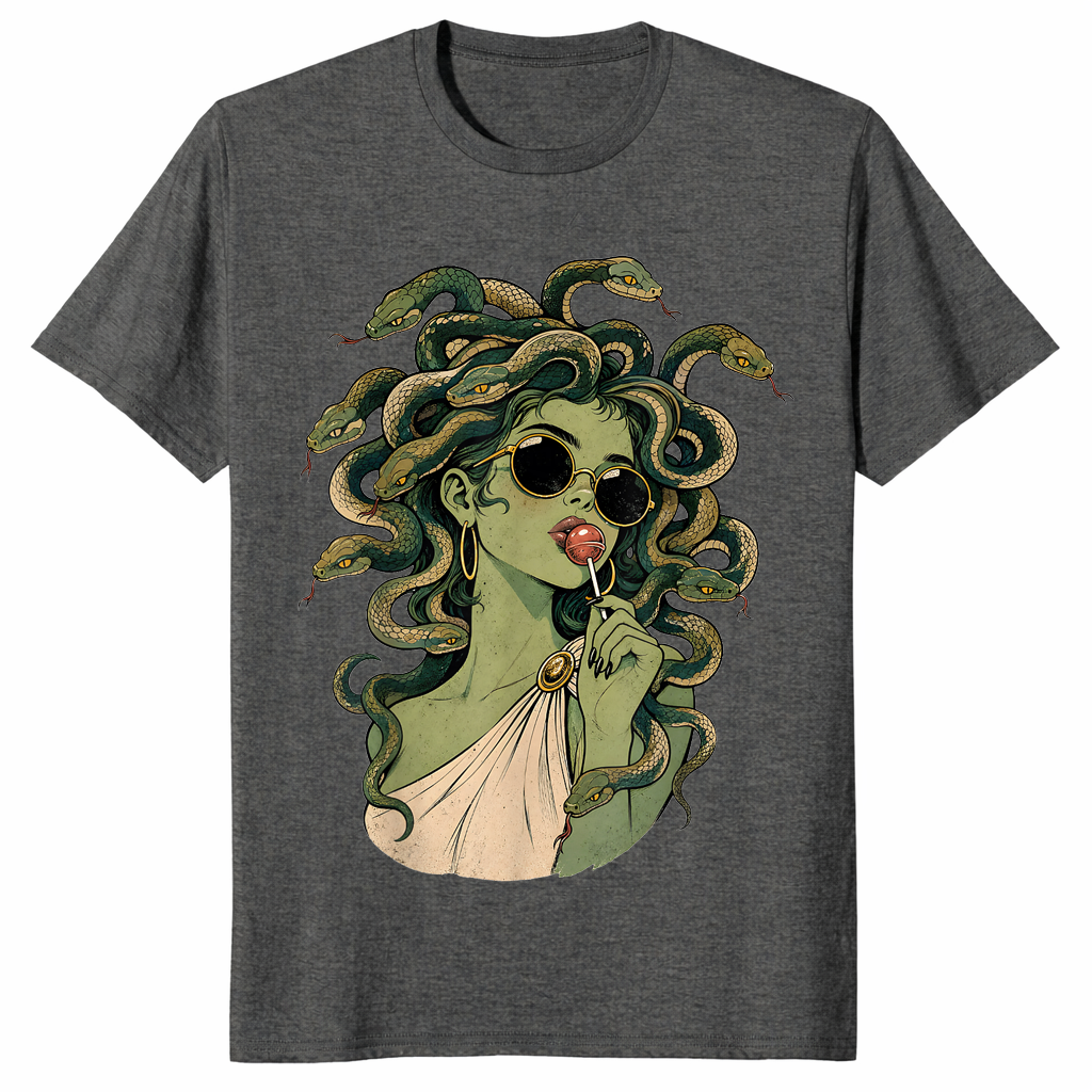 Medusa halloween shirt in dark heather