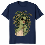 Medusa halloween shirt in navy