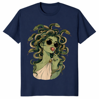 Medusa halloween shirt in navy