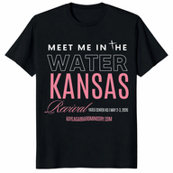 Meet Me In The Water Kansas Revival T Shirt with Christian baptism design