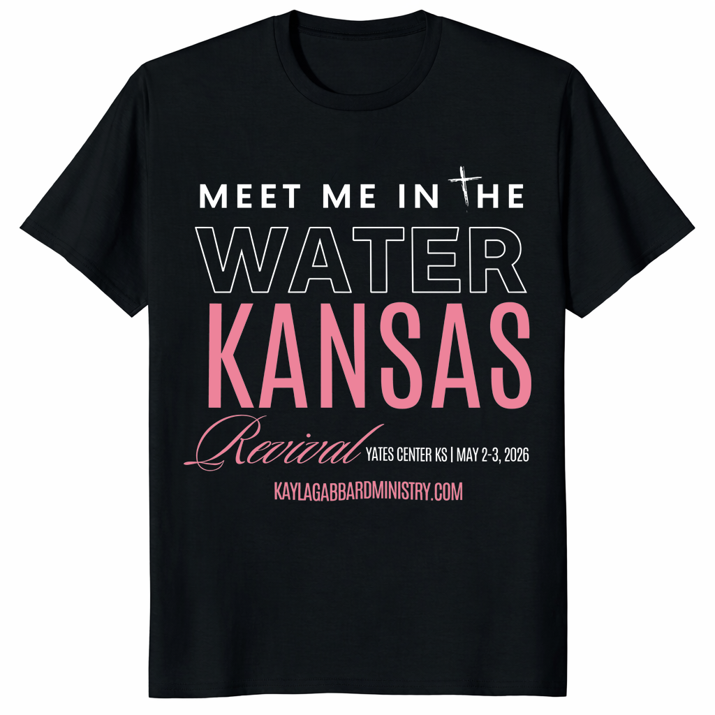 Meet Me In The Water Kansas Revival T Shirt with Christian baptism design