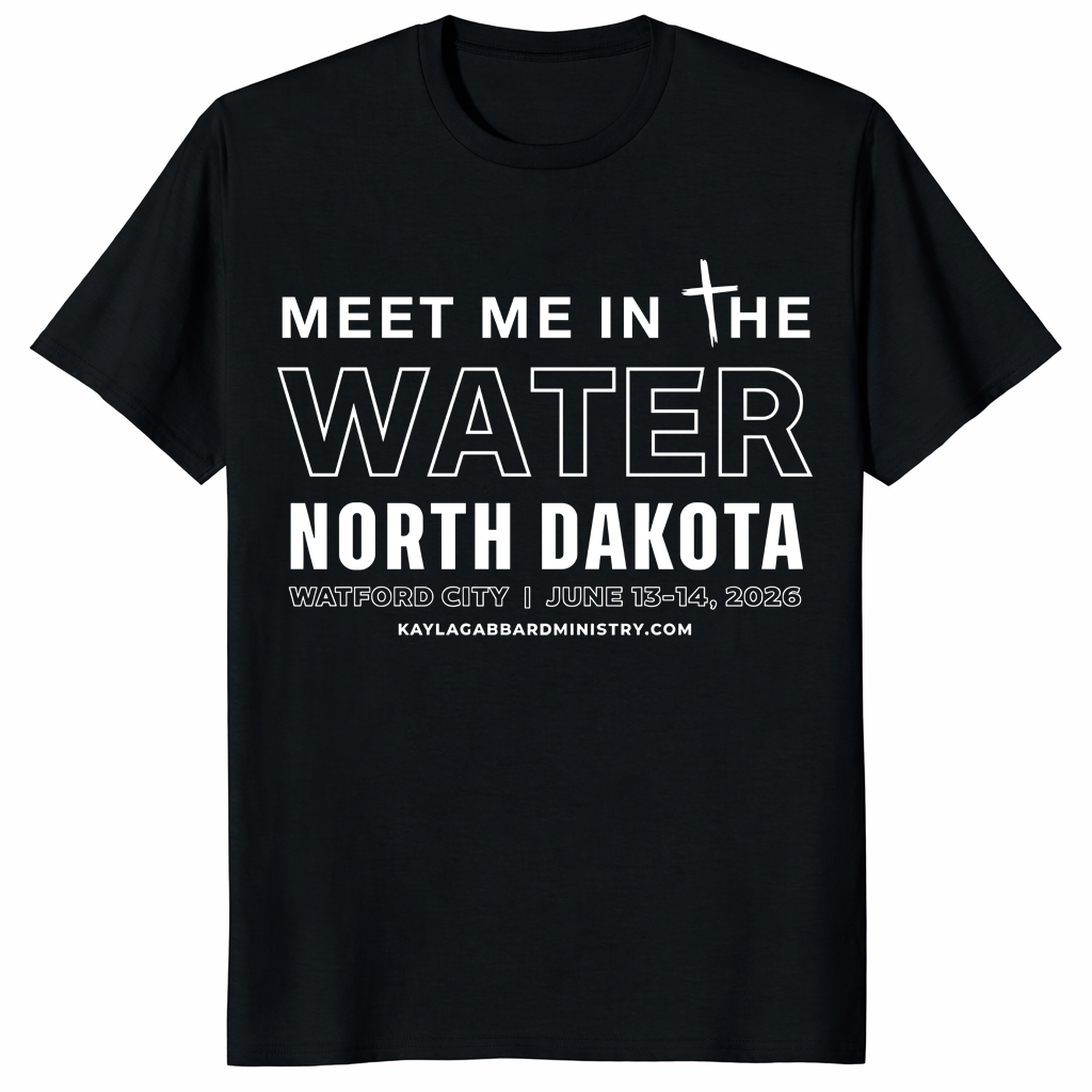 North Dakota Christian shirt featuring Meet Me In The Water text