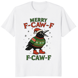 Merry F-Caw-F Christmas Shirt – Funny Holiday Chicken Meme Tee | Christmas 2025 | Cuccico | Cuccico