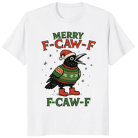 Merry F-Caw-F Christmas Shirt – Funny Holiday Chicken Meme Tee | Christmas 2025 | Cuccico | Cuccico