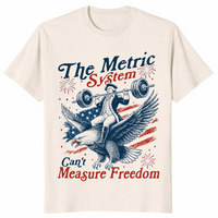 The Metric System Can't Measure Freedom Eagle USA Flag T-Shirt | Cuccico