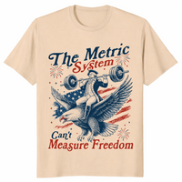 The Metric System Can't Measure Freedom Eagle USA Flag T-Shirt | Cuccico