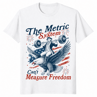 The Metric System Can't Measure Freedom Eagle USA Flag T-Shirt | Cuccico
