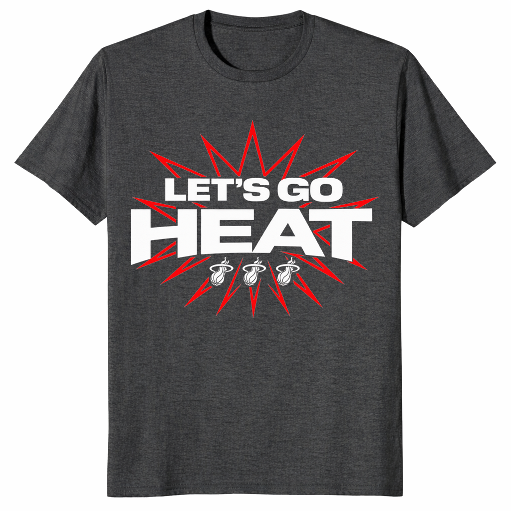 Miami heat t-shirt in dark heather grey