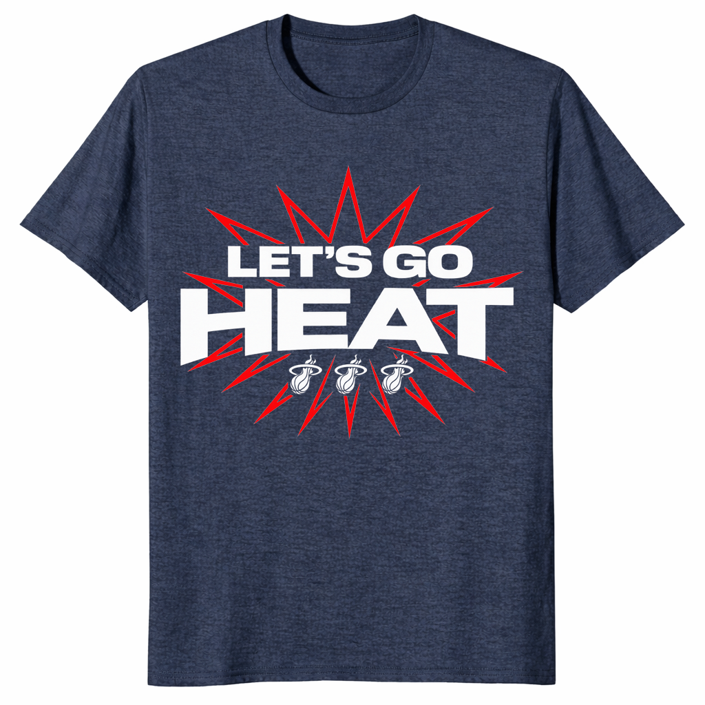 Miami heat t-shirt in heather navy
