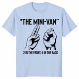 Minivan 2 front 5 back shirt light blue