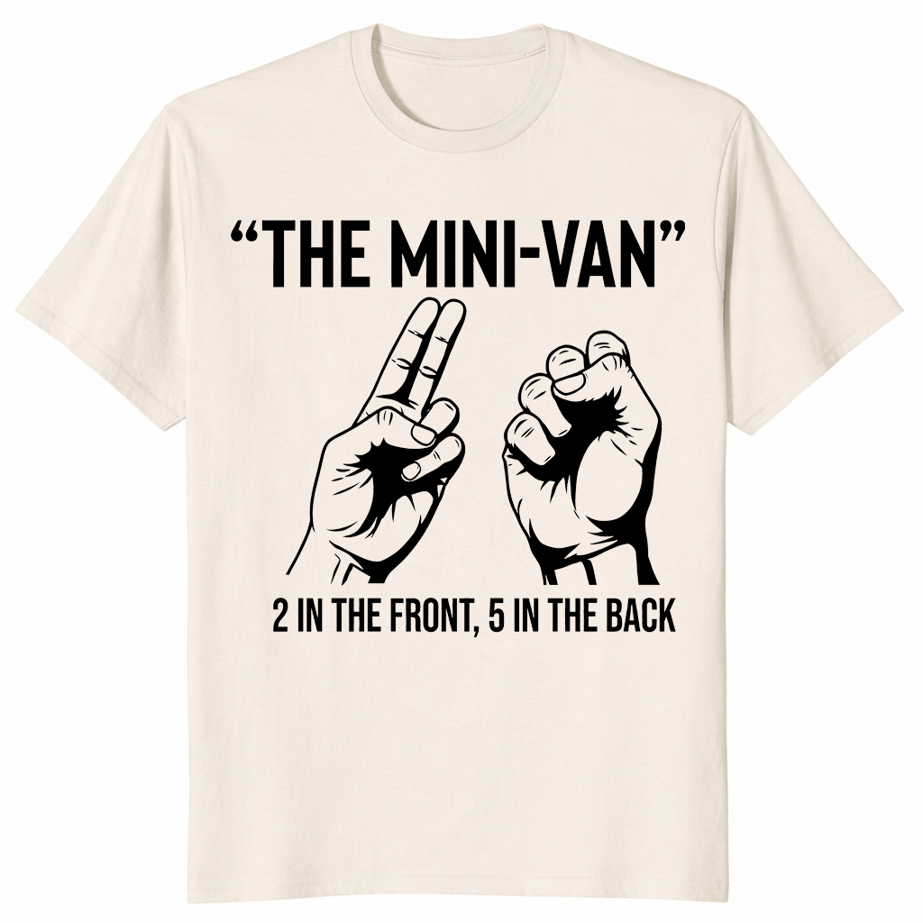 Minivan 2 front 5 back shirt natural