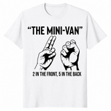 Minivan 2 front 5 back shirt white