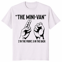 Minivan 2 front 5 back shirt ice grey