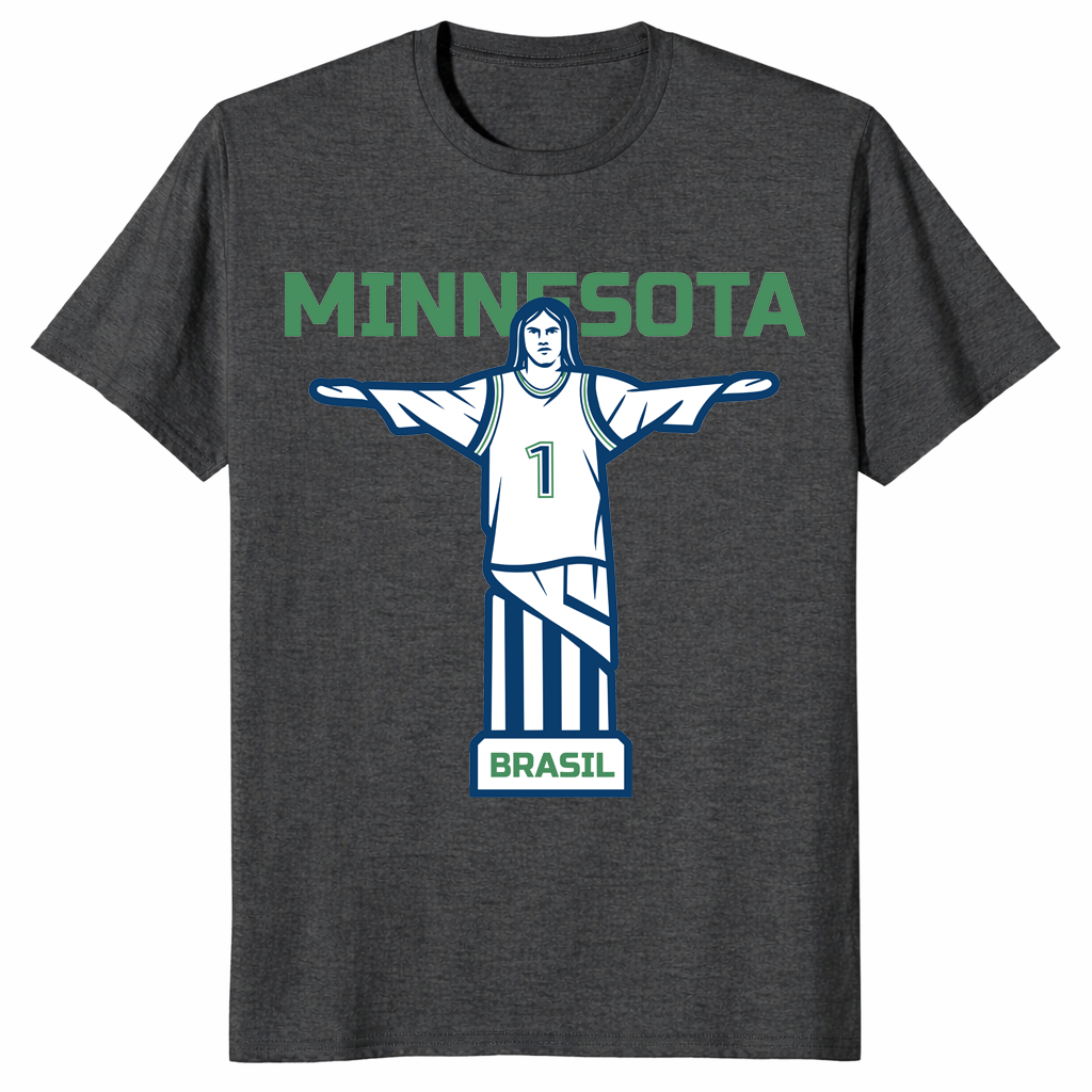 Minnesota Brasil graphic tee gift for basketball fans and streetwear outfits