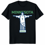 Minnesota Brasil T Shirt with bold basketball fan graphic design