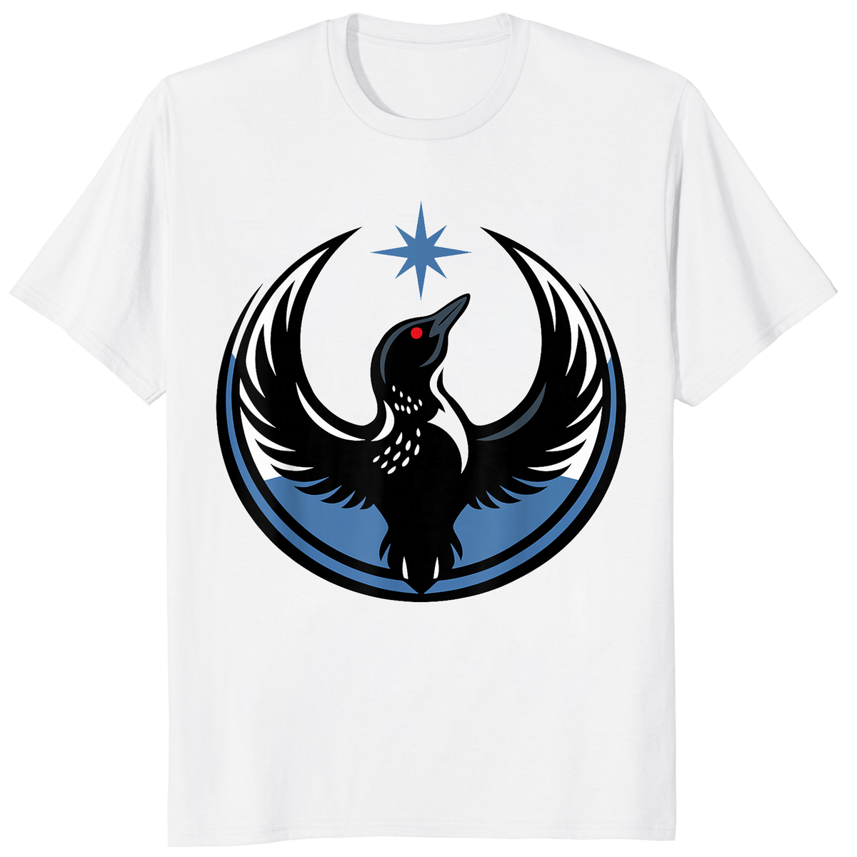 Minnesota Rebel Loon Graphic Shirt with North Star design