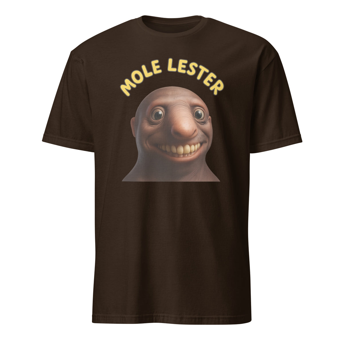 Mole Lester Shirt in Dark Chocolate – Funny Stag Do & Shit Shirt Swap Gag Tee