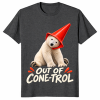 Momota Polar Bear shirt in dark heather grey