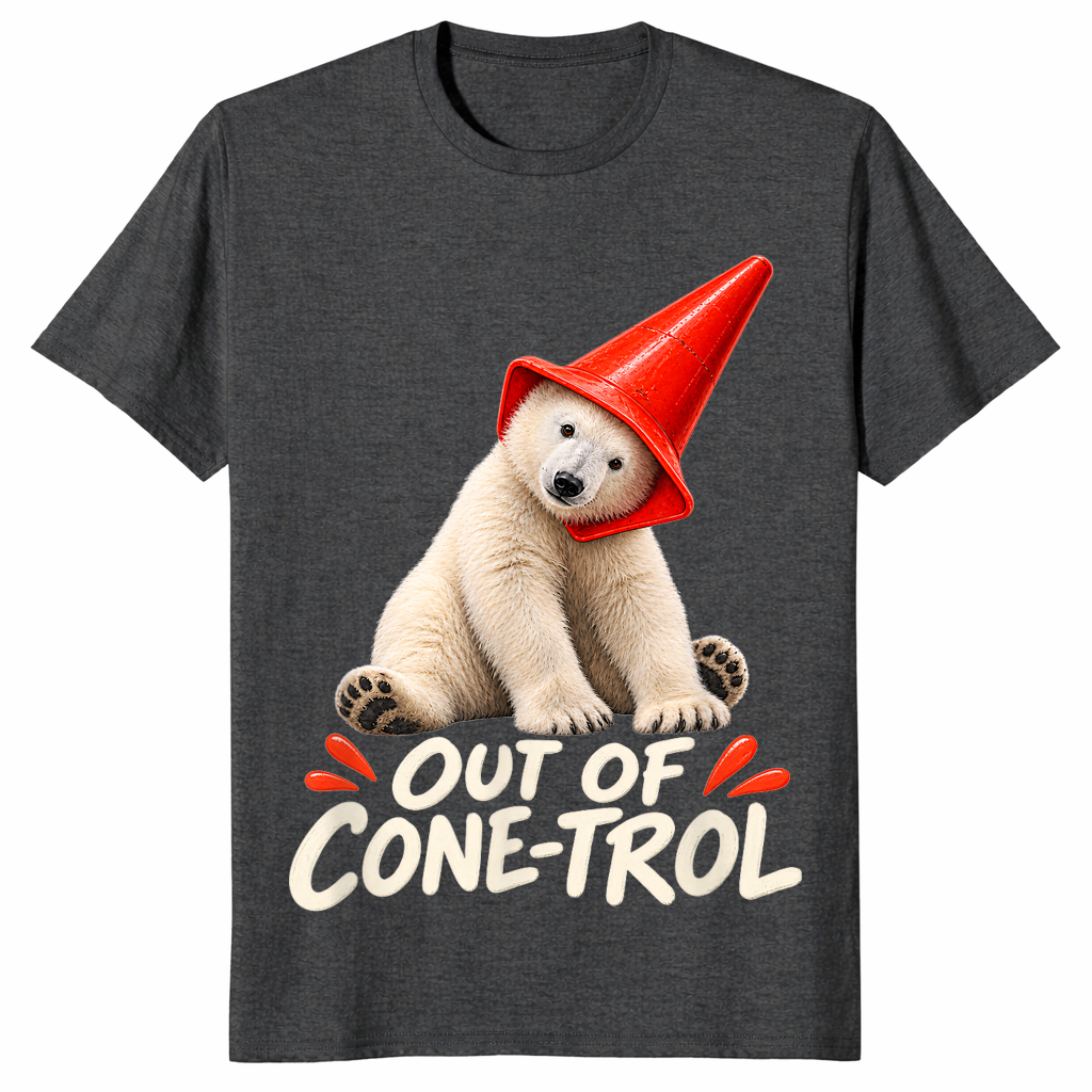 Momota Polar Bear shirt in dark heather grey