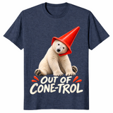 Momota Polar Bear shirt in heather navy