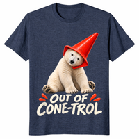 Momota Polar Bear shirt in heather navy