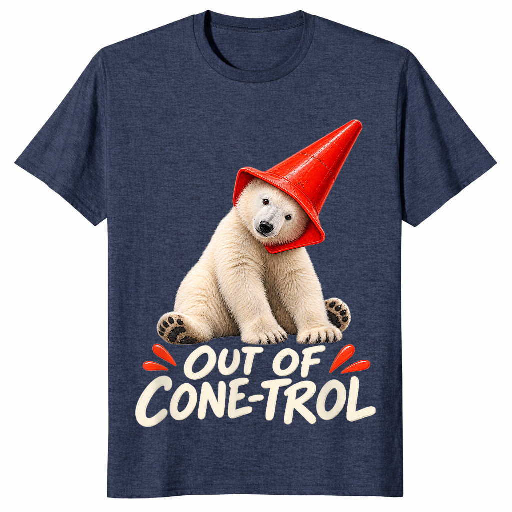Momota Polar Bear shirt in heather navy
