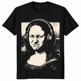 Mona Lisa Bass Face Funny EDM Music Lovers DJ T-Shirt | Cuccico