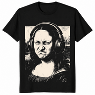 Mona Lisa Bass Face Funny EDM Music Lovers DJ T-Shirt | Cuccico
