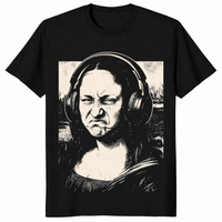 Mona Lisa Bass Face Funny EDM Music Lovers DJ T-Shirt | Cuccico
