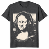 Mona Lisa Bass Face Funny EDM Music Lovers DJ T-Shirt | Cuccico