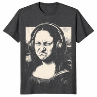 Mona Lisa Bass Face Funny EDM Music Lovers DJ T-Shirt | Cuccico