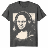 Mona Lisa Bass Face Funny EDM Music Lovers DJ T-Shirt | Cuccico