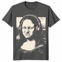 Mona Lisa Bass Face Funny EDM Music Lovers DJ T-Shirt | Cuccico