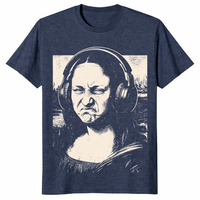 Mona Lisa Bass Face Funny EDM Music Lovers DJ T-Shirt | Cuccico