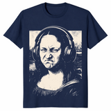 Mona Lisa Bass Face Funny EDM Music Lovers DJ T-Shirt | Cuccico